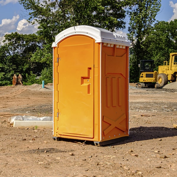 how often are the porta potties cleaned and serviced during a rental period in Robinhood